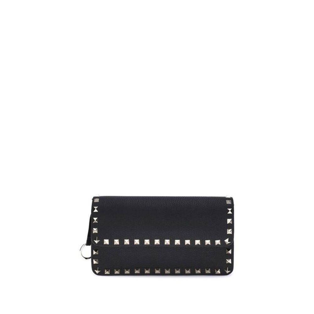 Valentino Garavani Black Calf Leather Bos Taurus Women's Wallet